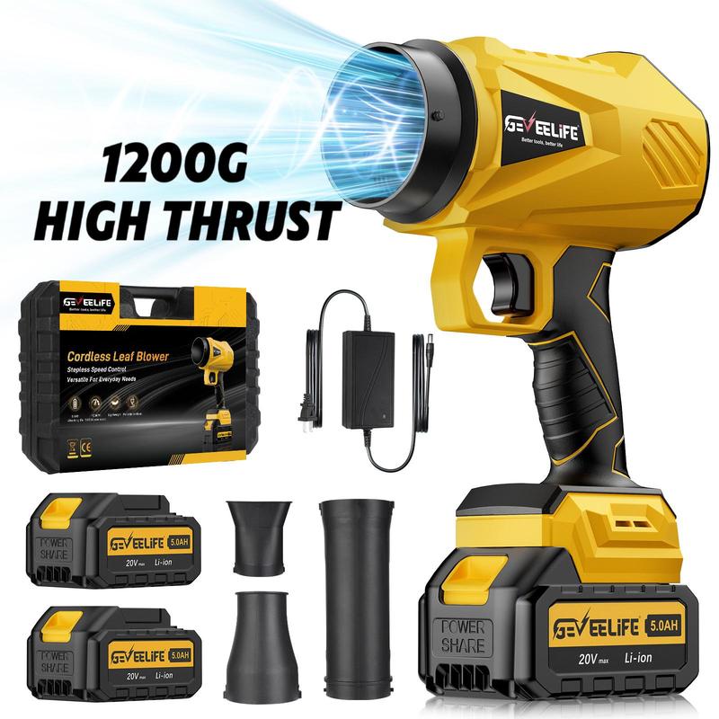 GEVEELIFE Turbo Jet Blower 200W Cordless Leaf Blower