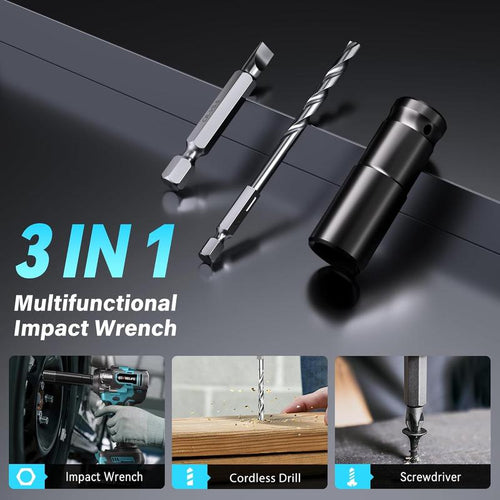 GEVEELIFE 700Nm 3 in 1 Brushless Impact Wrench